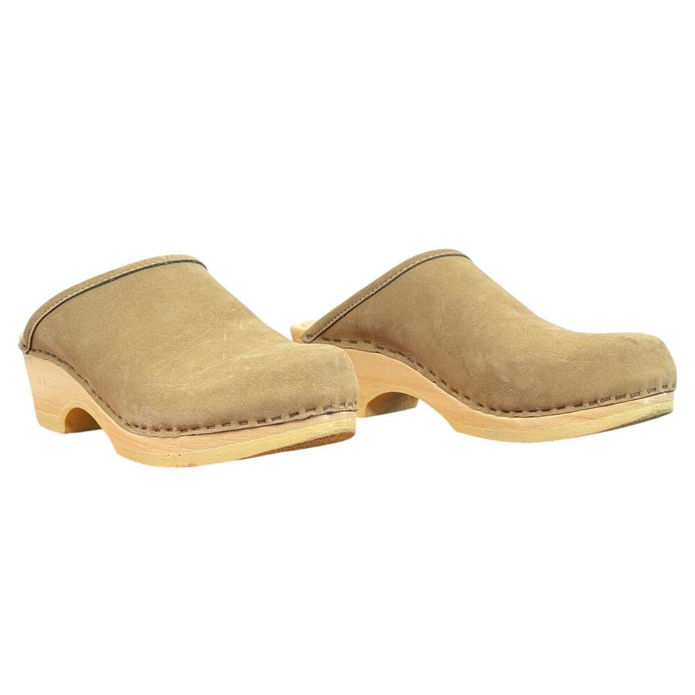 No. 6 Valley Clog on Low Base Suede SZ 40 9.5 Women’s Brown USA Nubuck Boho